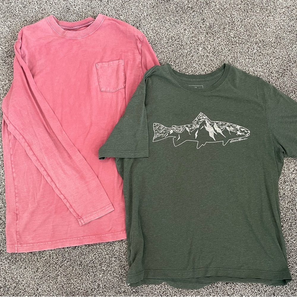 Two Eddie Bauer Men’s shirts, XL, Excellent Condition